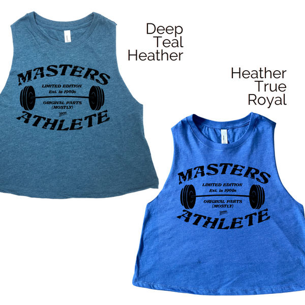 Masters athlete crop tank - crossfit masters tank - Liberte lifestyles gym fitness apparel and accessories