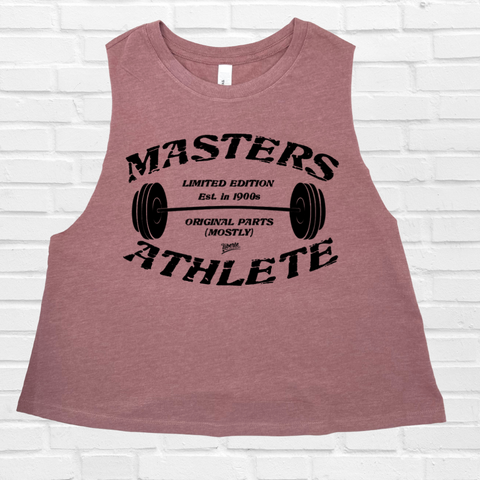 Masters athlete crop tank - crossfit masters tank - Liberte lifestyles gym fitness apparel and accessories