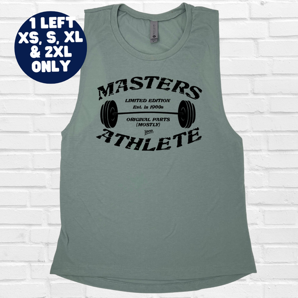 Masters Athlete Muscle Tank - Stonewash Green - FINAL SALE - XS, S, XL & 2XL ONLY