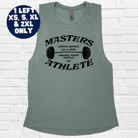 Masters Athlete Muscle Tank - Stonewash Green - FINAL SALE - XS, S, XL & 2XL ONLY