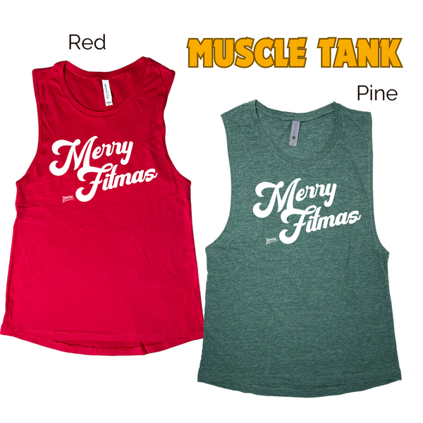 Merry Fitmas Tank - Liberte Lifestyles Christmas Workout tanks