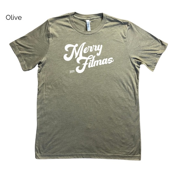 Merry fitmas tshirt - Christmas workout shirt - Liberte Lifestyles Christmas Tops