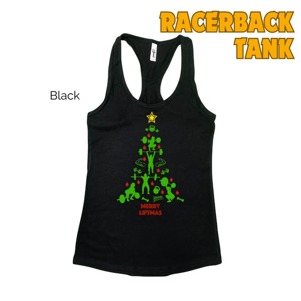 Merry Liftmas Tank - Christmas Tree Workout Tank - Liberte Lifestyles Holiday Fitness Tanks