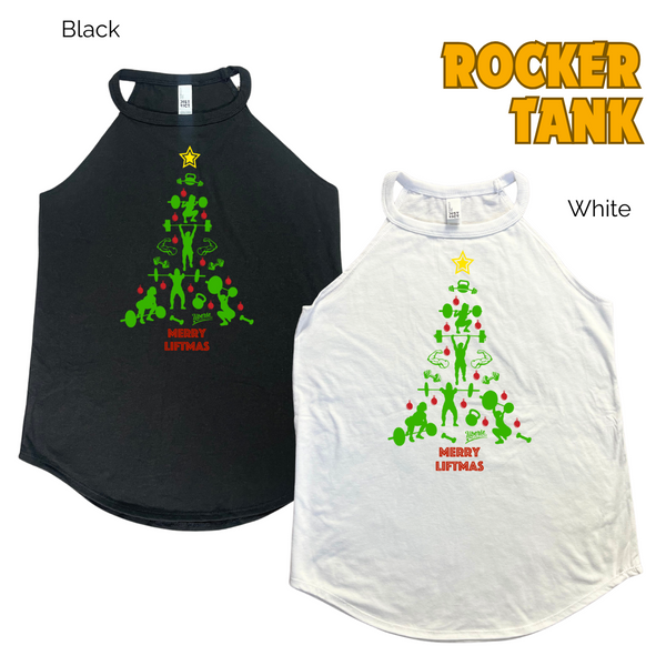 Merry Liftmas Tank - Christmas Tree Workout Tank - Liberte Lifestyles Holiday Fitness Tanks