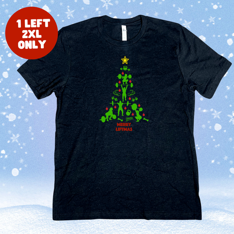 Merry Liftmas Tee - Black - FINAL SALE - 2XL ONLY