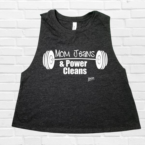 Mom Jeans and Power clean crop tank - Liberte Lifestyles Fitness tanks