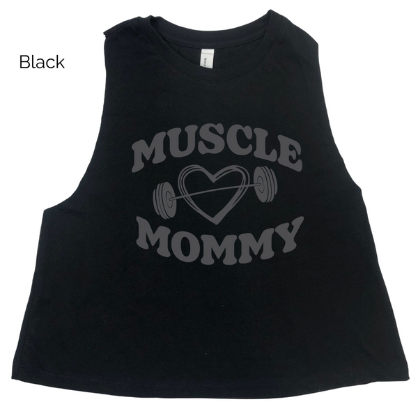 Muscle Mommy Crop Tank - Mothers day gym tank - Liberte Lifestyles fitness apparel
