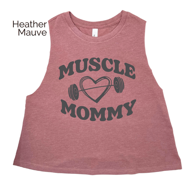 Muscle Mommy Crop Tank - Mothers day gym tank - Liberte Lifestyles fitness apparel