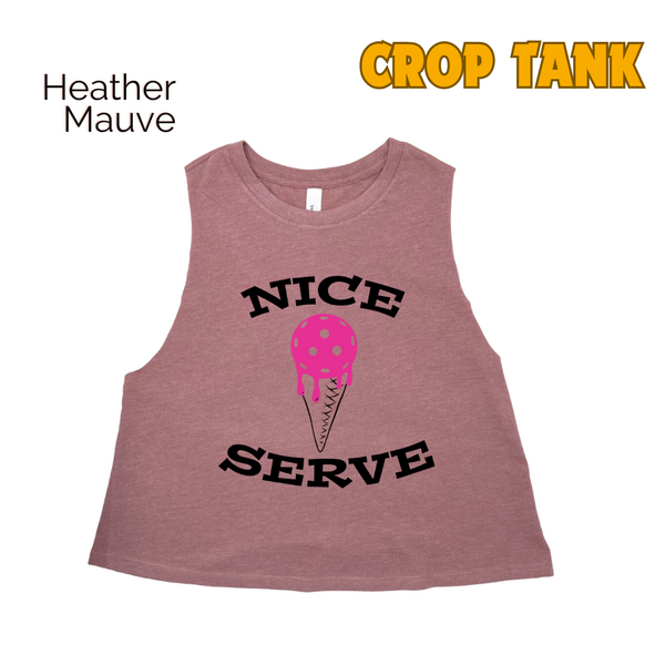 Nice serve pickleball crop tank - Liberte Lifestyles Pickleball tops