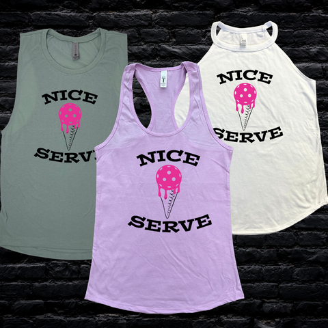 Nice serve pickleball tank top - Liberte Lifestyles pickleball tops