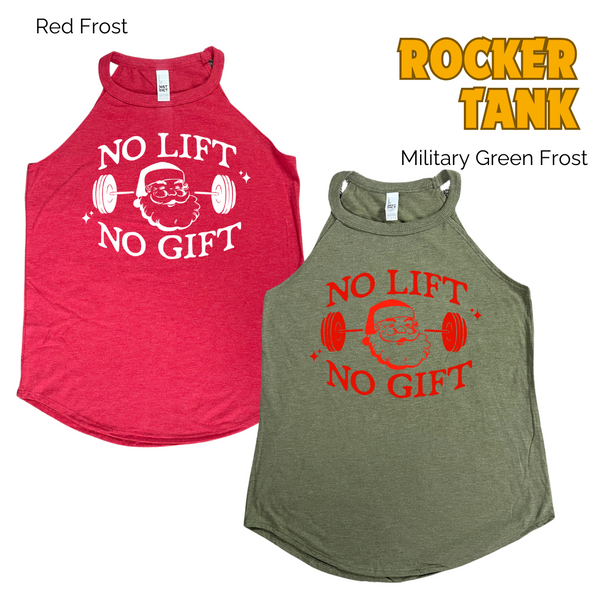 No lift no gift tank - Liberte Lifestyles Christmas Holiday workout tanks