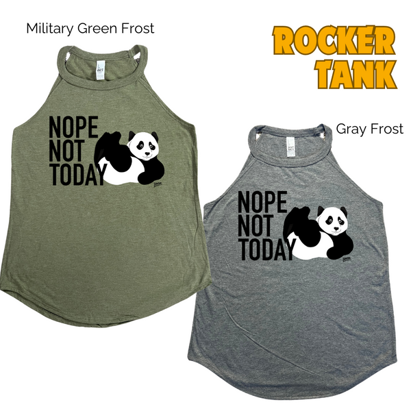 Nope not today tank. Panda tank. Liberte Lifestyles Fitness tanks.