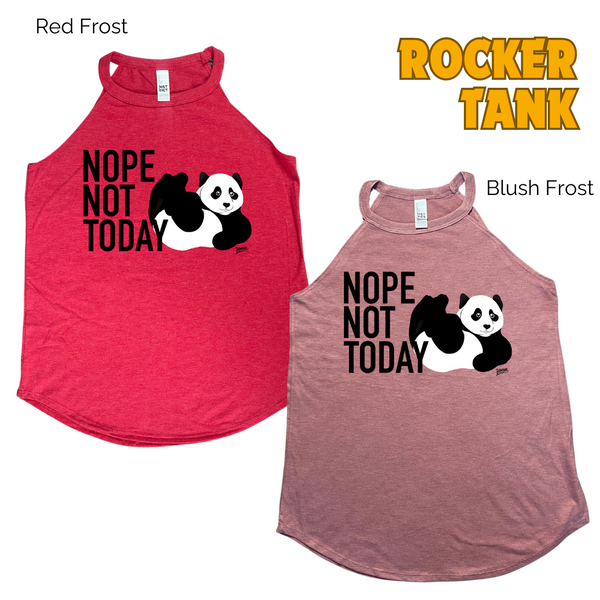 Nope not today tank. Panda tank. Liberte Lifestyles Fitness tanks.