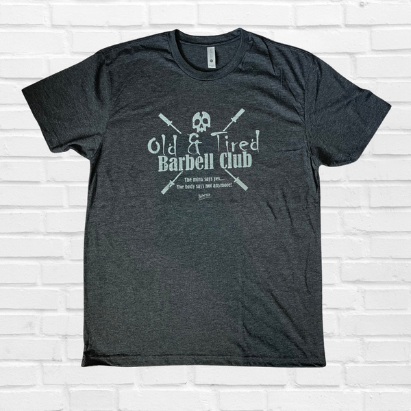 Liberte Lifestyles Gym Fitness Apparel Accessories - old and tired barbell club for Crossfit masters