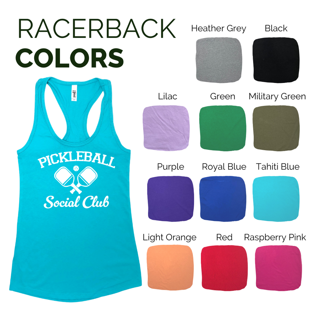 Pickleball social club racerback tank - Liberte Lifestyles Pickleball tops