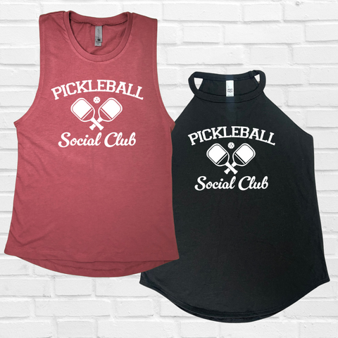 Pickleball social club tank - Liberte Lifestyles Pickleball tops