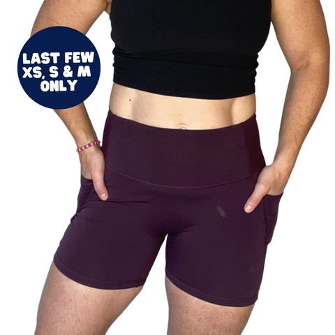 Plum 5" Lifestyle Shorts - FINAL SALE - XS, S & M only