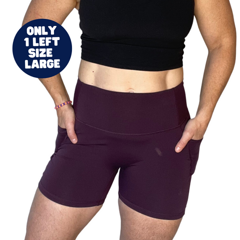 Plum 5" Lifestyle Shorts - FINAL SALE - XS/S/M/L only