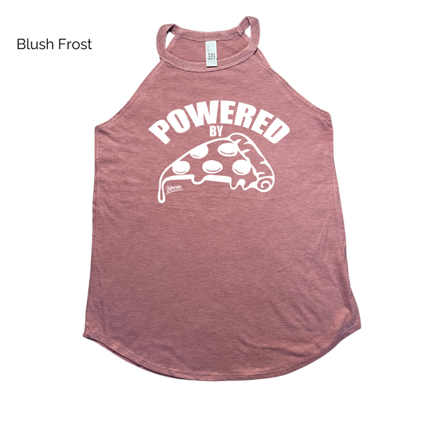 Powered by pizza tank - Liberte Lifestyles Workout tanks