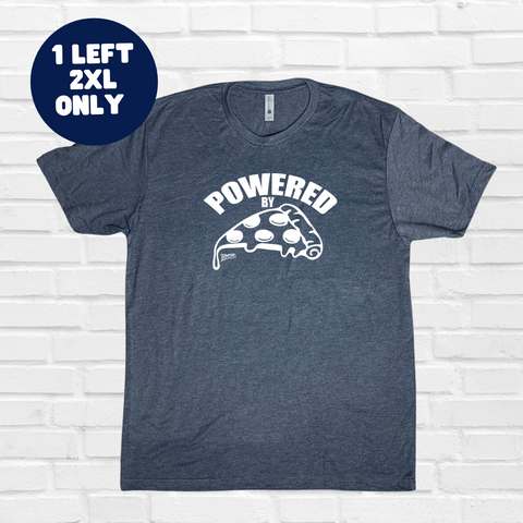 Powered by Pizza Tee - Vintage Navy - 2XL only