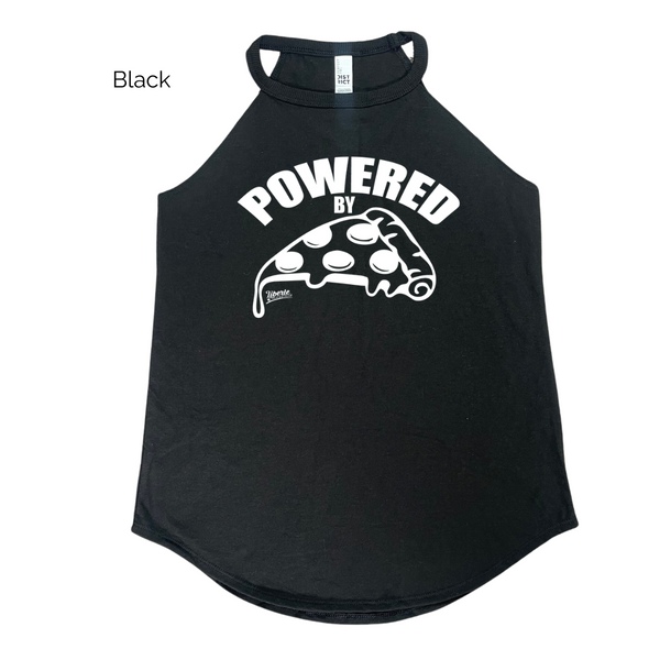 Powered by pizza tank - Liberte Lifestyles Workout tanks