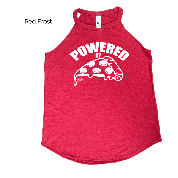 Powered by pizza tank - Liberte Lifestyles Workout tanks