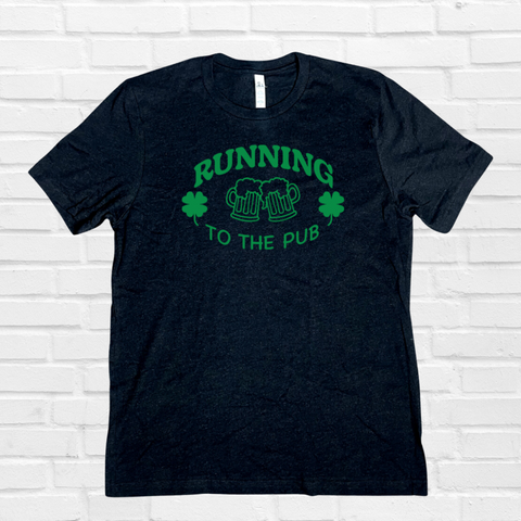 running to the pub tee - St patricks day workout shirt