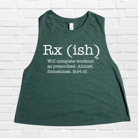 Rxish crop tank top - crossfit rx(ish) tank - liberte lifestyles crossfit apparel & accessories