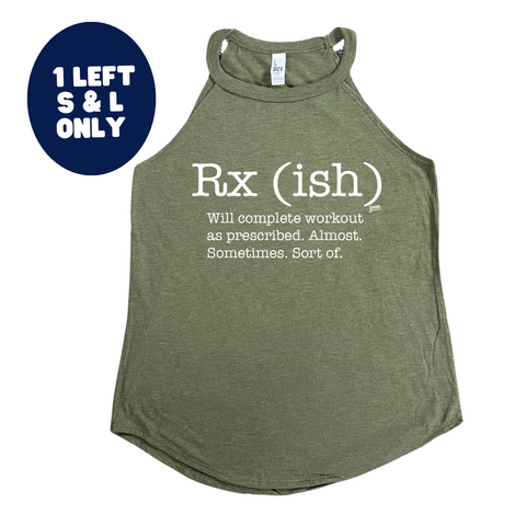 Rx-ish Rocker Tank - Military Green Frost - S & L only