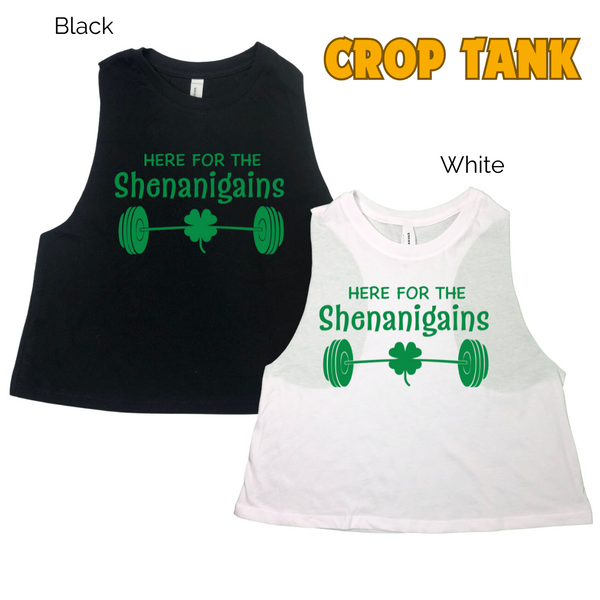 Here for the shenanigains tank. St Patricks Day workout top.