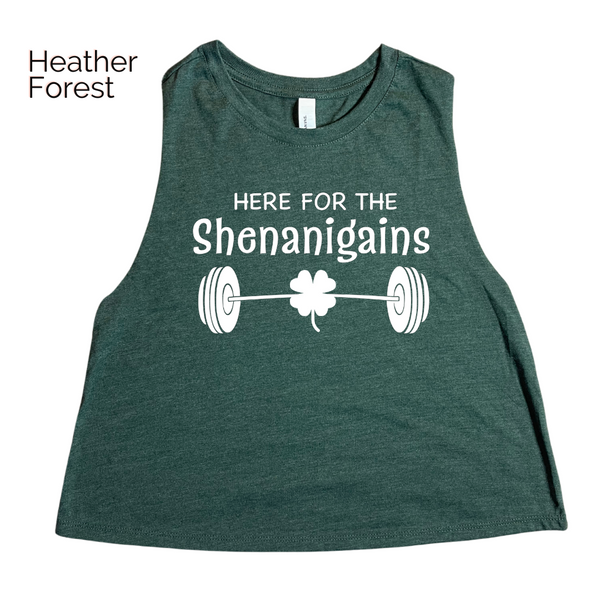 Here for the shenanigains tank. St Patricks Day workout top.