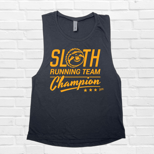 Sloth Running Team Champion Muscle Tank