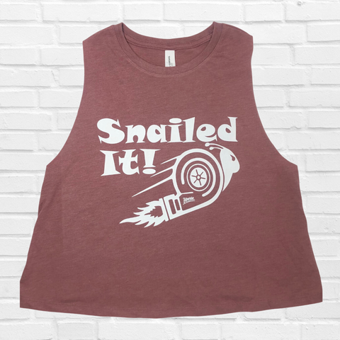 Snailed It Crop Tank