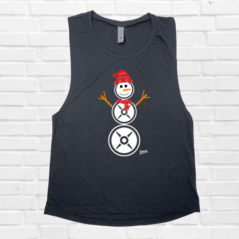 Snowman Muscle Tank - Black - FINAL SALE - XS, M & XL only