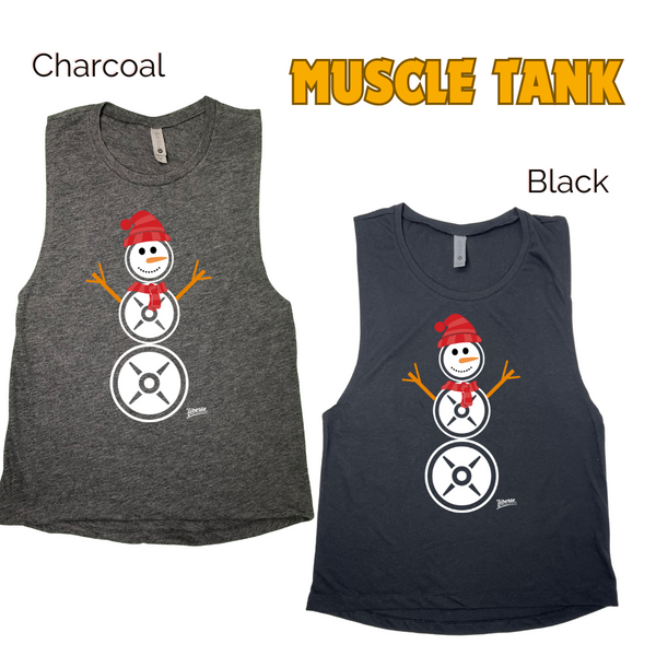 Snowman Christmas Workout Tank - Liberte Lifestyles Holiday Fitness Tanks