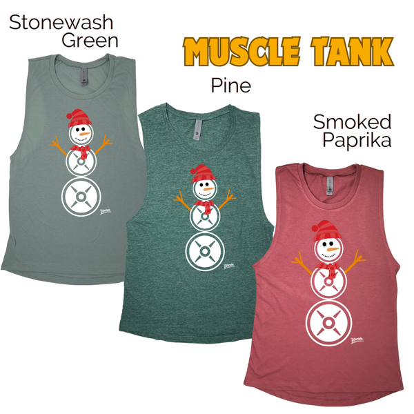 Snowman Christmas Workout Tank - Liberte Lifestyles Holiday Fitness Tanks