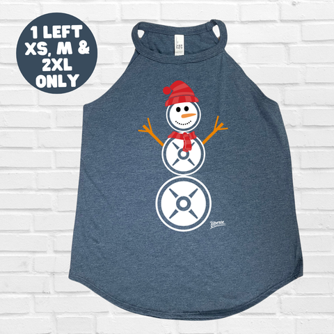 Snowman Rocker Tank - Navy Frost - FINAL SALE