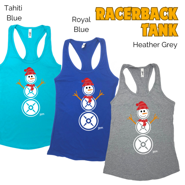 Snowman Christmas Workout Tank - Liberte Lifestyles Holiday Fitness Tanks