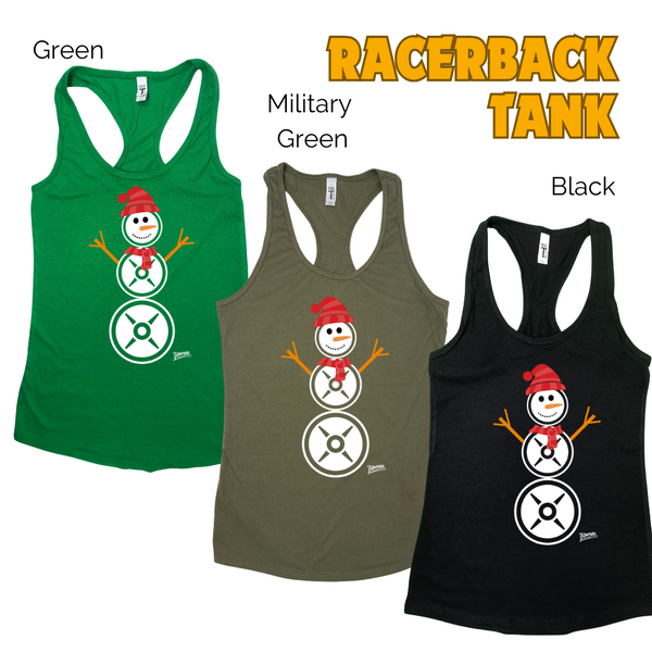 Snowman Christmas Workout Tank - Liberte Lifestyles Holiday Fitness Tanks