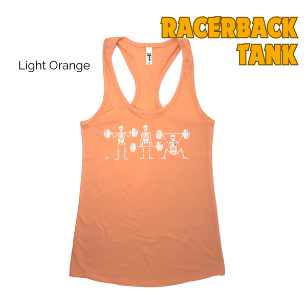 Strong bones racerback tank - Weighlifting Skeletons Tank - liberte Lifestyles