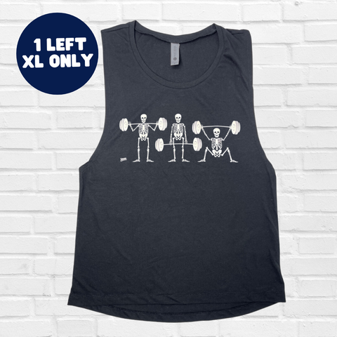 Strong Bones Muscle Tank - BLACK - FINAL SALE - XL ONLY