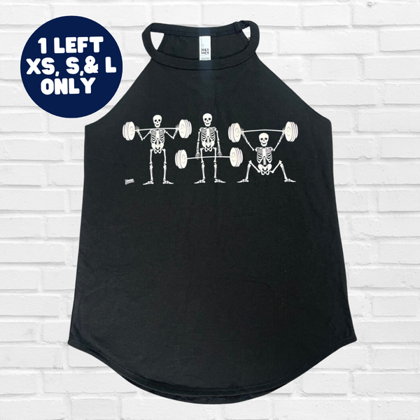 Strong Bones Rocker Tank - Black - FINAL SALE - XS, S & L only