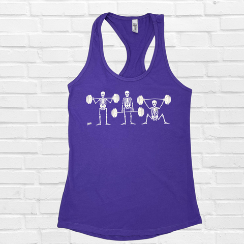 Strong Bones Racerback Tank - Purple - FINAL SALE