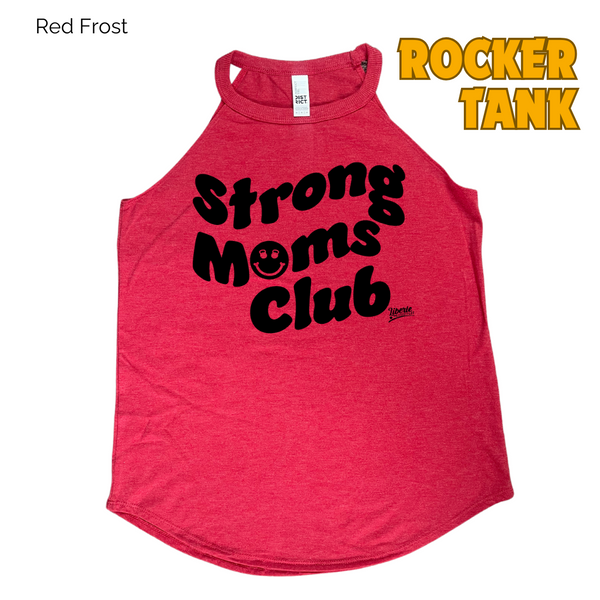 Strong Moms Club Rocker Tank - Red Frost - FINAL SALE