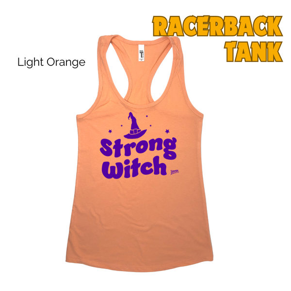 Strong Witch Gym Tank. Halloween fitness tank. Liberte Lifestyles.