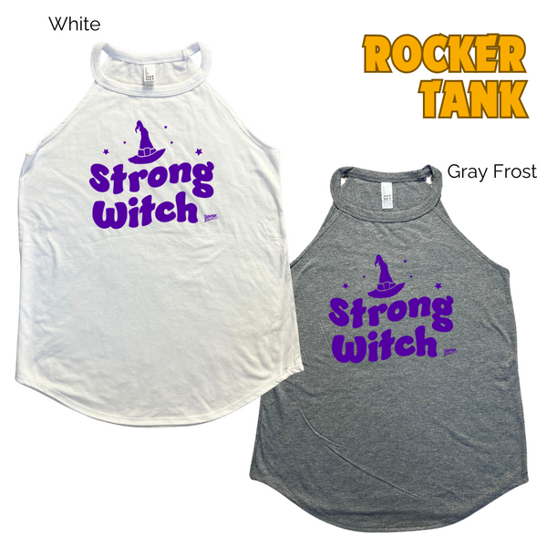 Strong Witch Gym Tank. Halloween fitness tank. Liberte Lifestyles.