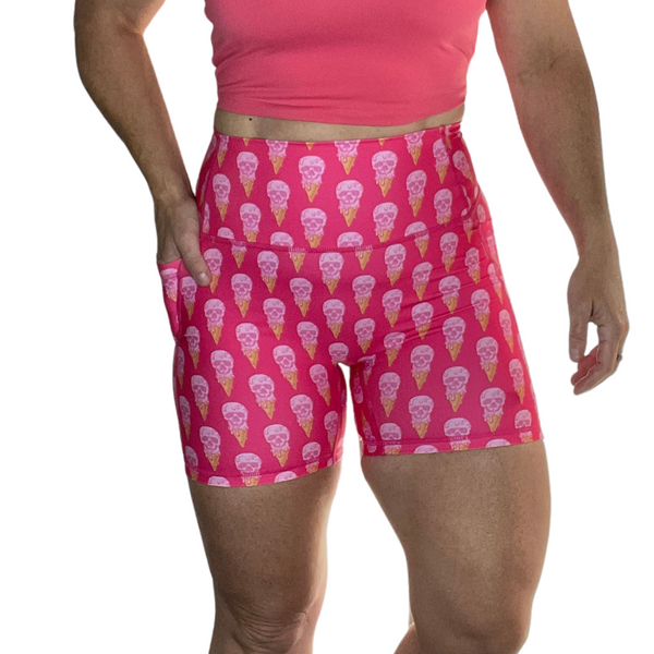 Sweet Ice-Scream Short - Ice Cream Skull 5" Shorts - Liberte Lifestyles fitness apparel