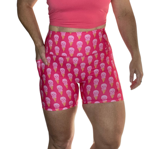 Sweet Ice-Scream Short - Ice Cream Skull 5" Shorts - Liberte Lifestyles fitness apparel