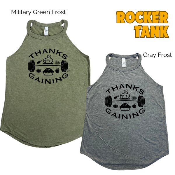 Thanksgaining Tank - Thanksgiving gym tank - Liberte Lifestyles Fitness tops