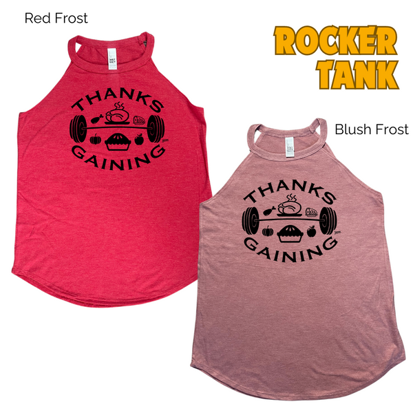 Thanksgaining Tank - Thanksgiving gym tank - Liberte Lifestyles Fitness tops